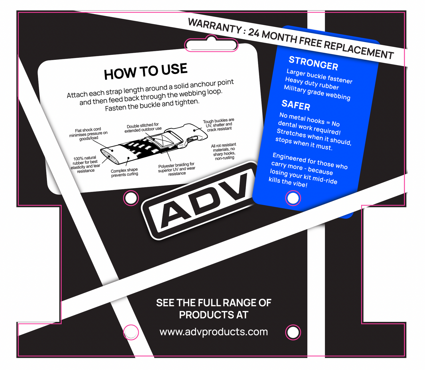 ADV 1500 Heavy Duty Adjustable Stretch Strap