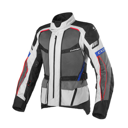 Dakar-2 Vented Adventure Jacket - Grey-Blue-Red