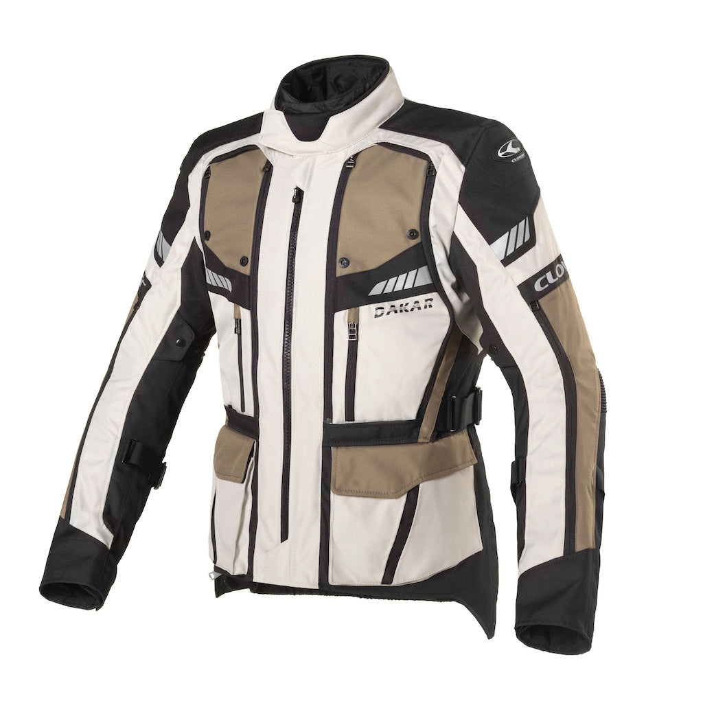 Dakar-2 Vented Adventure Jacket - Black-Sand-Ecru