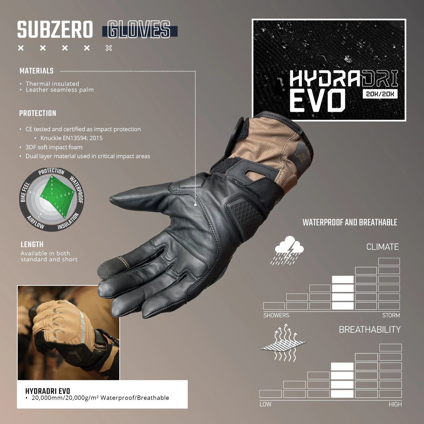 ADV 7.5 SUBZERO GLOVE - DESERT