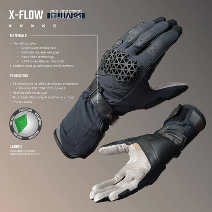 ADV 7.5 X-FLOW SHORT GLOVE - STEEL