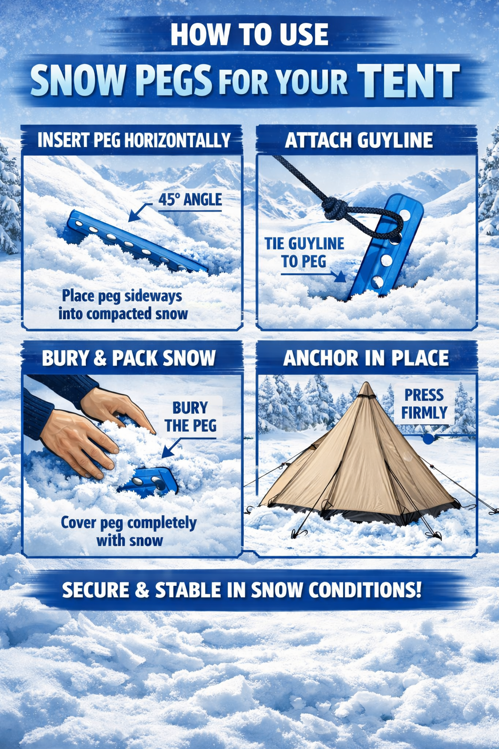 ADV SAS Pegs - Sand And Snow