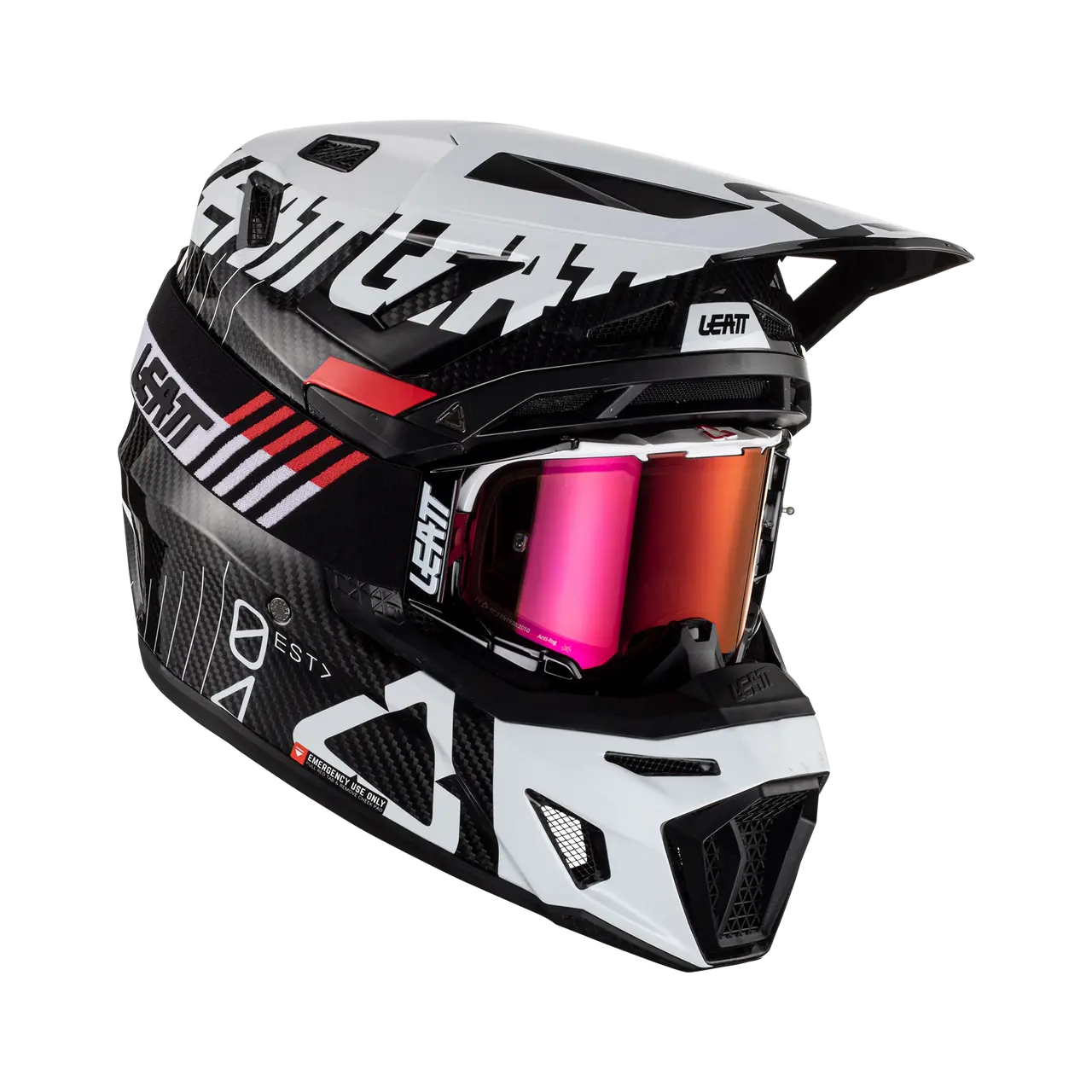 MOTO 9.5 HELMET CARBON WHITE - KIT inc GOGGLES